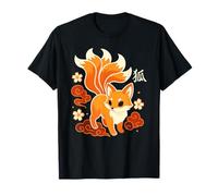 Kitsune Volpe Giapponese Tradizione E Nove Cazzi Anime Maglietta