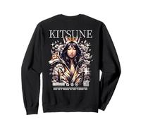 Kitsune Yokai Spirit Japan Backprint Streetwear Art Felpa