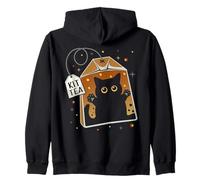 Kittea Cute Cat in Tea Bag Kitten Lovers Tea Fans Felpa con Cappuccio