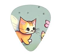Kitten Butterflyguitar Plettro Set di 12 pezzi, 3 spessori con custodia per basso, chitarra elettrica e altro ancora.