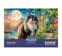 Kitten by River Puzzle 1000 Pezzi Cat in Enchanted Forest Idea Regalo Perfetta, Puzzle in Carta Ecologica E Rilassante Per Adulti E Momenti in Famiglia 70x50cm/1000pcs