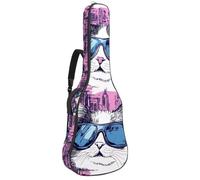 Kitten Faces with Hearts - Custodia per chitarra con motivo senza cuciture, per San Valentino, imbottita, con tasche regolabili per tracolla, Multicolore 06, 42.9x16.9x4.7 in, Zaino casual