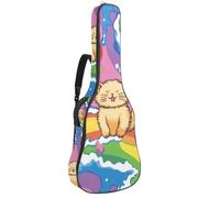 Kitten Faces with Hearts - Custodia per chitarra con motivo senza cuciture, per San Valentino, imbottita, con tasche regolabili per tracolla, Multicolore 10., 42.9x16.9x4.7 in, Zaino casual