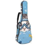 Kitten Faces with Hearts - Custodia per chitarra con motivo senza cuciture, per San Valentino, imbottita, con tasche regolabili per tracolla, Multicolore 08, 42.9x16.9x4.7 in, Zaino casual
