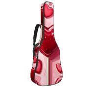 Kitten Faces with Hearts - Custodia per chitarra con motivo senza cuciture, per San Valentino, imbottita, con tasche regolabili per tracolla, Multicolore 02, 42.9x16.9x4.7 in, Zaino casual