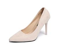 Kitten Heels Elegante, tinta unita, casual, con tacchi alti, versatile, per l'uso quotidiano e per occasioni con una piacevole sensazione di camminata, beige., 36 EU