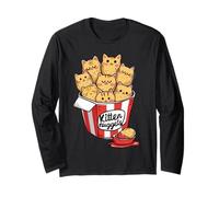 Kitten Nuggets Funny Cat Design Maglia a Manica