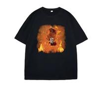 Kitten on Fire Throne T-Shirt Black S