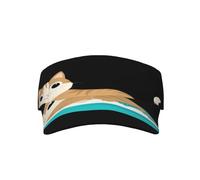 Kitten On The Waves Cappelli con visiera parasole per donne e uomini, berretto da baseball vuoto sportivo, visiera da tennis, visiera da golf, nero
