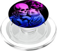 Kitten Skeleton Goth Halloween Abbraccio Moon PopSockets PopGrip per MagSafe