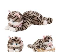 Kitten Stuffed Plush, Realistic Cat, Cute Soft Animal Doll, Lovely Cat Plush for Children Teens Adults Collectors Home Bedroom Couch Living Room Decorative Companion, Huggable Fabric