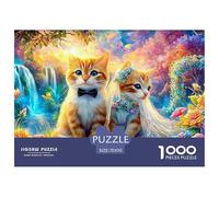 Kittens in Wedding Attire Amid A Vibrant Garden Puzzle Da 1000 Pezzi Cute Pet Cat Divertimento Di Ingegno Per Adulti E Bambini 70x50cm/1000pcs