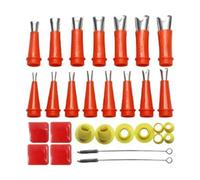 Kittips, ugello per sigillante, 29 pezzi Poratble a punta di vitello, strumenti di finitura per guarnizioni, applicatore riutilizzabile per beccucci per kit per cucine e bagni