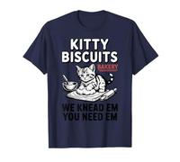 Kitty Biscuits Bakery Funny We Knead Em You Need Em Cat Maglietta