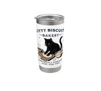 Kitty Biscuits Bakery Purrfectly Impastato Cat Genitore Umorismo Bicchiere termico in acciaio inox doppia parete