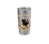 Kitty Biscuits Bakery Purrfectly Impastato Cat Genitore Umorismo Bicchiere termico in acciaio inox doppia parete