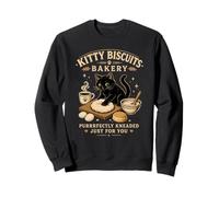 Kitty Biscuits Bakery Purrfectly Impastato Cat Genitore Umorismo Felpa