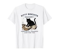 Kitty Biscuits Bakery Purrfectly Impastato Cat Genitore Umorismo Maglietta