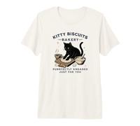 Kitty Biscuits Bakery Purrfectly Impastato Cat Genitore Umorismo Maglietta Premium