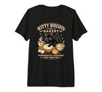 Kitty Biscuits Bakery Purrfectly Impastato Cat Genitore Umorismo Maglietta Premium
