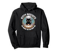 Kitty Biscuits Bakery We Knead Em Funny Cat Baking Felpa con Cappuccio