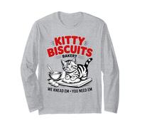 Kitty Biscuits Bakery We Knead Em You Need Em Cat Maglia a Manica