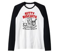 Kitty Biscuits Bakery We Knead Em You Need Em Cat Maglia con Maniche Raglan