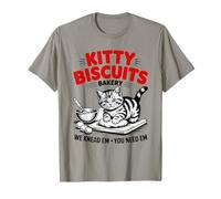 Kitty Biscuits Bakery We Knead Em You Need Em Cat Maglietta