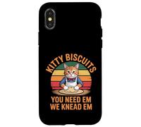 Kitty Biscuits Bakery We Knead Em You Need Em Love Cat Custodia per iPhone X/XS