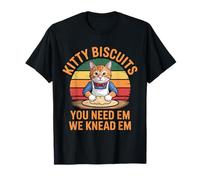 Kitty Biscuits Bakery We Knead Em You Need Em Love Cat Maglietta