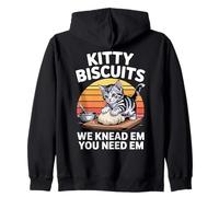Kitty Biscuits Bakery We Knead Em You Need Em Retro Vintage Felpa con Cappuccio