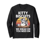 Kitty Biscuits Bakery We Knead Em You Need Em Vintage Maglia a Manica