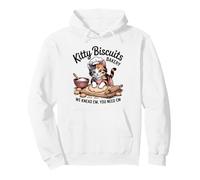 Kitty Biscuits We Knead Em You Need Em Funny Cat Impastare Felpa con Cappuccio