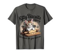 Kitty Biscuits We Knead Em You Need Em Funny Cat Impastare Maglietta