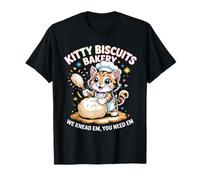 Kitty Biscuits We Knead Em You Need Em Funny Cat Impastare Maglietta