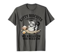 Kitty Biscuits We Knead Em You Need Em Funny Cat Impastare Maglietta