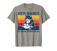 Kitty Biscuits We Knead You Need Em Retro Cat Donne Uomini Bambini Maglietta
