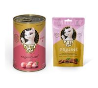 Kitty Cat Adult Pate, umido per gatti, 6 x 400 g + KITTY Cat Praliné, 50 g gratis! - Coniglio