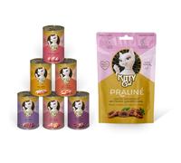 Kitty Cat Adult Pate, umido per gatti, 6 x 400 g + KITTY Cat Praliné, 50 g gratis! - Mix II (6 varietà)