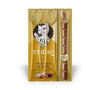 KITTY Cat Bastoncini di pollo e fegato, 15 g, dolcetti morbidi per gatti, spuntino senza cereali ad alto contenuto di carne e taurina, 3 bastoncini da 5 g