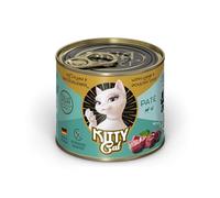 KITTY Cat Paté Agnello & Fegato di pollame, 6 x 200 g, cibo umido per gatti, senza cereali con taurina, olio di salmone e cozze verdi, alimento completo ad alto contenuto di carne, Made in Germany