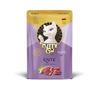 KITTY Cat Paté Anatra, 48 x 85 g, mangime umido per gatti, senza cereali con taurina e olio di salmone, mangime completo ad alto contenuto di carne, Made in Germany