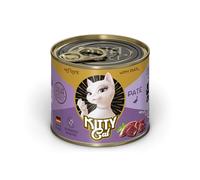 KITTY Cat Paté Anatra, 6 x 200 g, Cibo umido per gatti, senza cereali con taurina, olio di salmone e cozze con labbra verdi, mangime completo ad alto contenuto di carne, Made in Germany