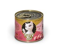 KITTY Cat Paté Conigli, 6 x 200 g, Cibo umido per gatti, senza cereali, con taurina, olio di salmone e cozze verdi, alimento completo ad alto contenuto di carne, Made in Germany