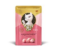 KITTY Cat Paté Conigli, 6 x 85 g, Cibo umido per gatti, senza cereali, con taurina, olio di salmone e cozze con labbra verdi, mangime completo ad alto contenuto di carne, Made in Germany