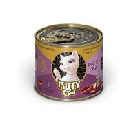 KITTY Cat Paté Fagiano & Anatra, 6 x 200 g, Cibo umido per gatti, senza cereali con taurina, olio di salmone e cozze dalle labbra verdi, alimento completo ad alto contenuto di carne, Made in Germany