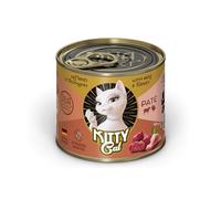 KITTY Cat Paté manzo & tacchino, 6 x 200 g, cibo umido per gatti, senza cereali con taurina, olio di salmone e cozze verdi con alimento completo ad alto contenuto di carne, Made in Germany