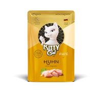 KITTY Cat Paté Pollo, 6 x 85 g, Cibo umido per gatti, senza cereali con taurina, olio di salmone e cozze con labbra verdi, mangime completo ad alto contenuto di carne, Made in Germany