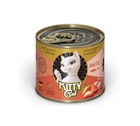 KITTY Cat Paté Salmone & Pollame, 6 x 200 g, Cibo umido per gatti, senza cereali con taurina, olio di salmone e cozze dalle labbra, mangime completo ad alto contenuto di carne, Made in Germany