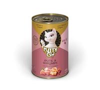 KITTY Cat Paté Tacchino e gamberetti, 6 x 400 g, cibo umido per gatti, senza cereali con taurina, olio di salmone e cozze verdi con alimento completo ad alto contenuto di carne, Made in Germany
